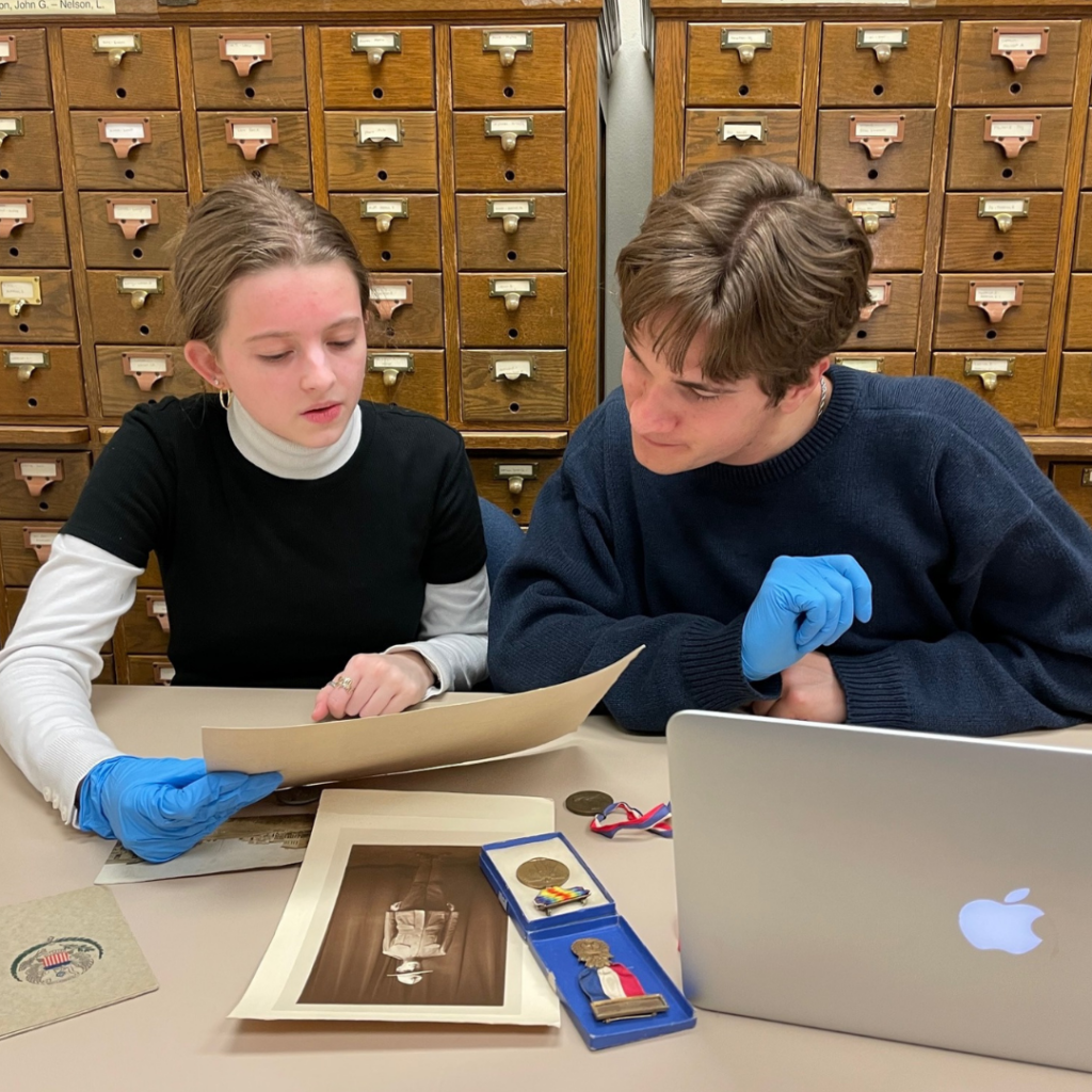 Students using the NAHA Archives